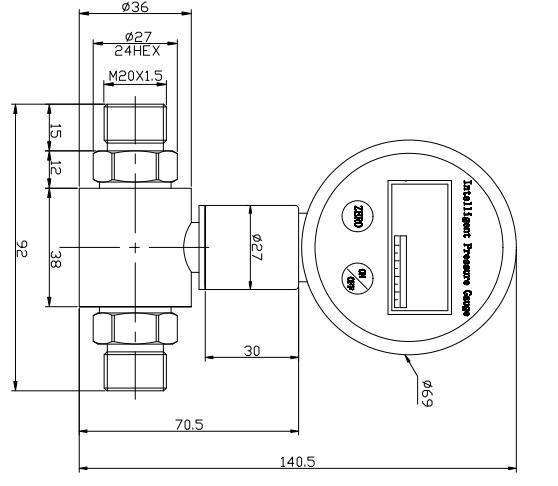 BPZ2008 विभेदक दबाव ट्रांसमीटर गेज जल दबाव ट्रांसमीटर सेंसर 1